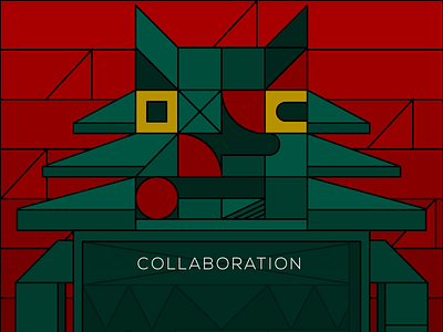 Abstract сat abstract background cat collab geometric geometry graphicdesign illustration symmetry