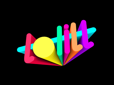 tolitt 3d 3d color letters logo renden tolitt