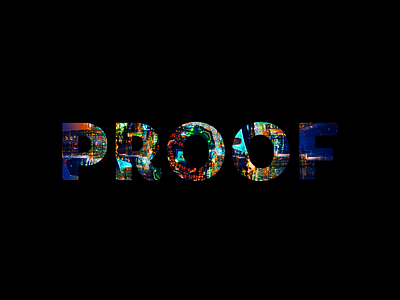 PROOF experiment logo photoshop skill