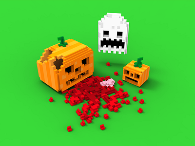 Happy Halloween #3 behance review fest festival halloween hexels pixel qubicle skull sticker stickerpack tolitt