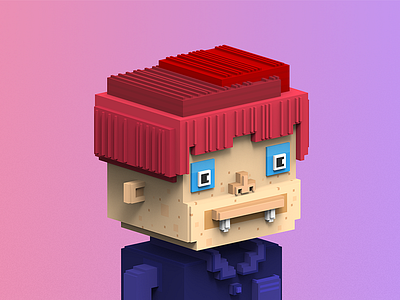 Little hero c4d color gamedev hero hexels lowpoly pixel qubicle render tolitt voxel