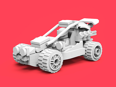 Lego Car/Clay render 3d c4d clayrender color gamedev legodesign lowpoly render tolitt