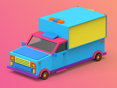 1/4 Car 3d c4d color design gamedev illustration indiegame lowpoly makedev render tolitt unity3d