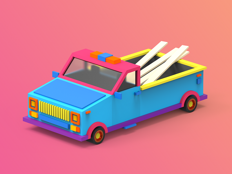 3/4 Car by Anatoly Terentev on Dribbble