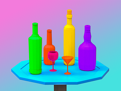 Alcoholic Still Life Color