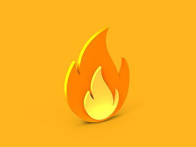 Flame icon app brand color creative flame gamedev icon identity illustration indiegame isometric logo lowpoly render tolitt ui web