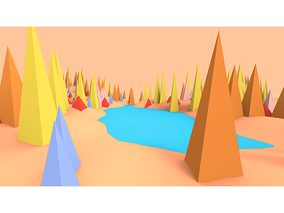 Landscape #2 3d android brainchild clayrender environment gamedev indiegame lowpoly makegame park tolitt tree