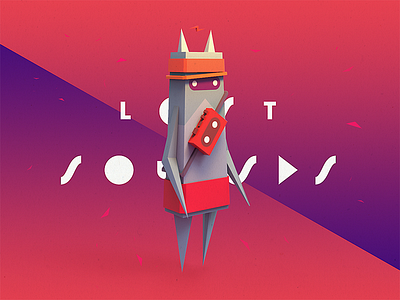 Lost Sounds (fan art) 3d character fanart indie indiegame lost sound mobile model render