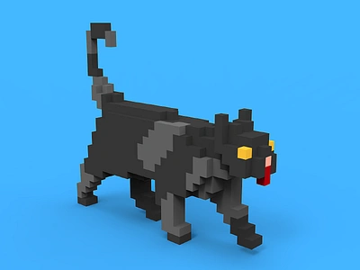 CAAAAAAAT/kitty/cat (qubicle) animal c4d cat cinema4d gamedev indiegame pixel qubicle render voxel