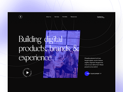 Homepage for a creative agency agency creation design ui ux website