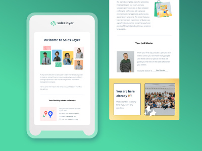 Welcome to Sales Layer branding corporate corporate email design email graphic design letter logo mail message newsletter onboarding people pim sales layer send team ui vector welcome
