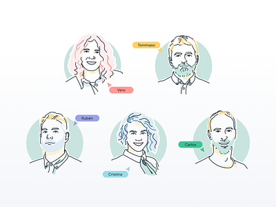 Avatar Team avatar character design faces graphic design human illustration man meet people profile picture sales layer team vector woman