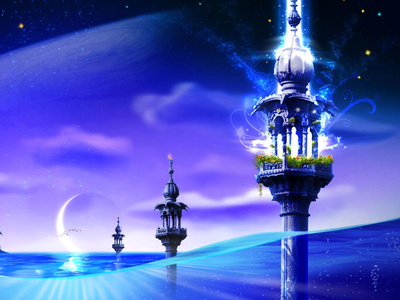 Islamic Panorama By Bluelioneye illustration islamic