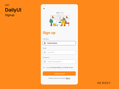 Signup DailyUI Challenge 001 branding dailyui graphic design ui