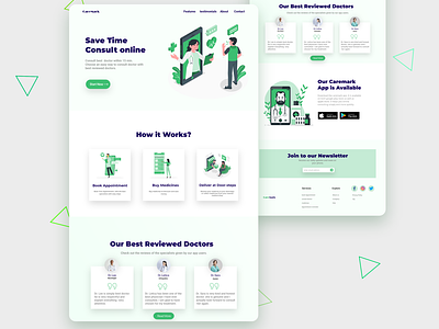 Pharmacy Web Design in Adobe XD- Landing Page/homepage Website