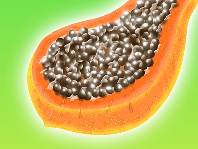 ‘The Papaya is juicy’ adobe illustrator adobe photoshop design fruit graphic design illustration kinky