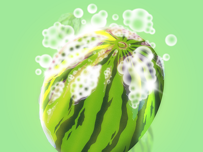 'Soapy Watermelons' adobe illustrator adobe photoshop design fruit illustration watermelon