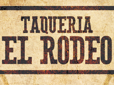 Taqueria El Rodeo Business Card business card design graphic design restaurant