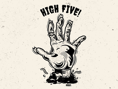 High Five! hand horror illustration vector zombie