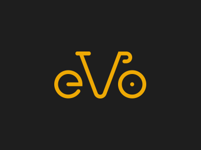 eVo logo bicycle bike cycling logo minimal signet velo