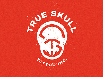 True Skull Tattoo inc. branding letters logo mark minimal monogram signet skull tattoo true