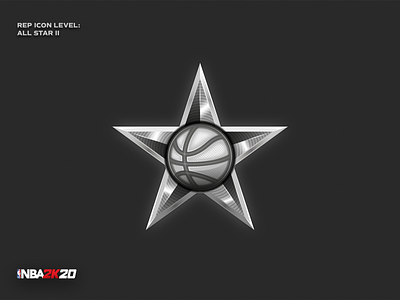 NBA 2K20 - All Star rep icon basketball design detail digital game icon illustration logo nba nba2k20 pictogram sport star ui vector