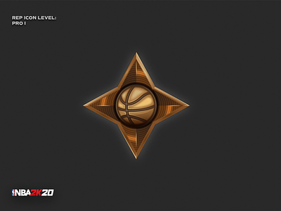 NBA 2K20 - Pro I rep icon basketball design detail digital game icon illustration logo nba nba2k29 pictogram signet sport star vector
