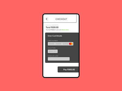 Daily UI 002: Credit Card Checkout