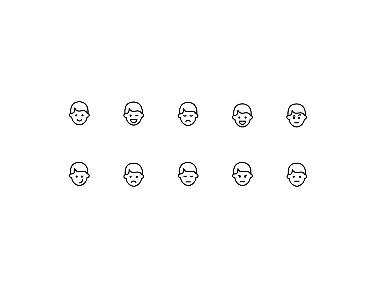 Face emoji icons by Pixotico on Dribbble