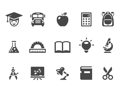 Education Icons education icons pixel school study