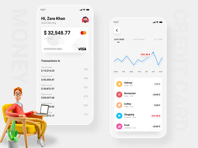 Credit Card App - Banking Mobile App app app design appdesign bank app banking app credit card credit card app credit card ui credit card view creditcard finance app finance app design graphic design logo logo design mobile app mobile bank app ui uiux ux