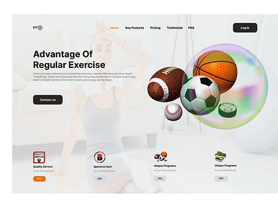 Exercise Landing Page Design