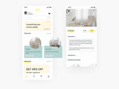 Hey! e-commerce for a furniture brand ui ux