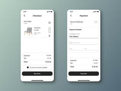 Credit Card Checkout - DailyUi #2 002 checkout daily ui mobile purchase ui