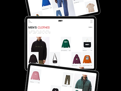 Obey | Ecommerce web design for online store | Concept ecommerce ecommerce design fashion fashion app fashion brand minimal online shop online store typography ui ux web web ui webdesign website website design