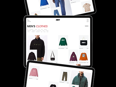 Obey | Ecommerce web design for online store | Concept