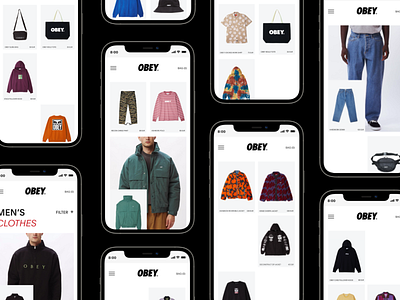 Obey | E-commerce design for online store | Concept design ecommerce fashion app fashion brand minimal online shop online store typography ui ux web ui website website design