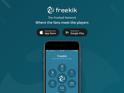 Freekik App Landing page android app app design application football app ios landing page social app social network sport app ui ux design web page