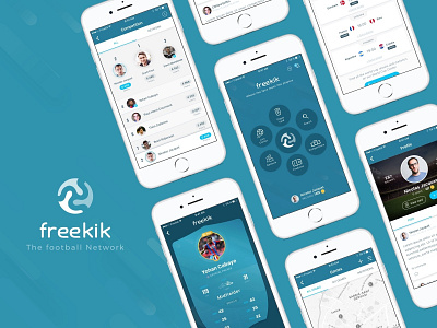 Freekik App android app app design application design football app ios social app social network sport sport app ui ui ux design