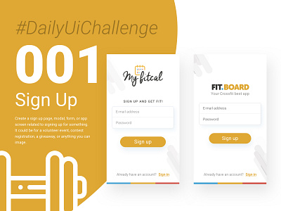 Daily UI challenge - 001 001 app app design application dailyui dailyui 001 designchallenge sign up signup uichallenge
