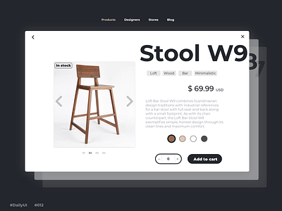 E-Commerce Product Page 012 dailyui e comerce minimalistic product ui web