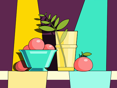 Still life art cartoon design illustration still life vector