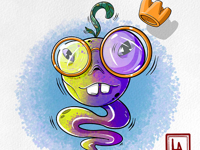 Worm 2d art cartoon design drawing illustration king sketh worm