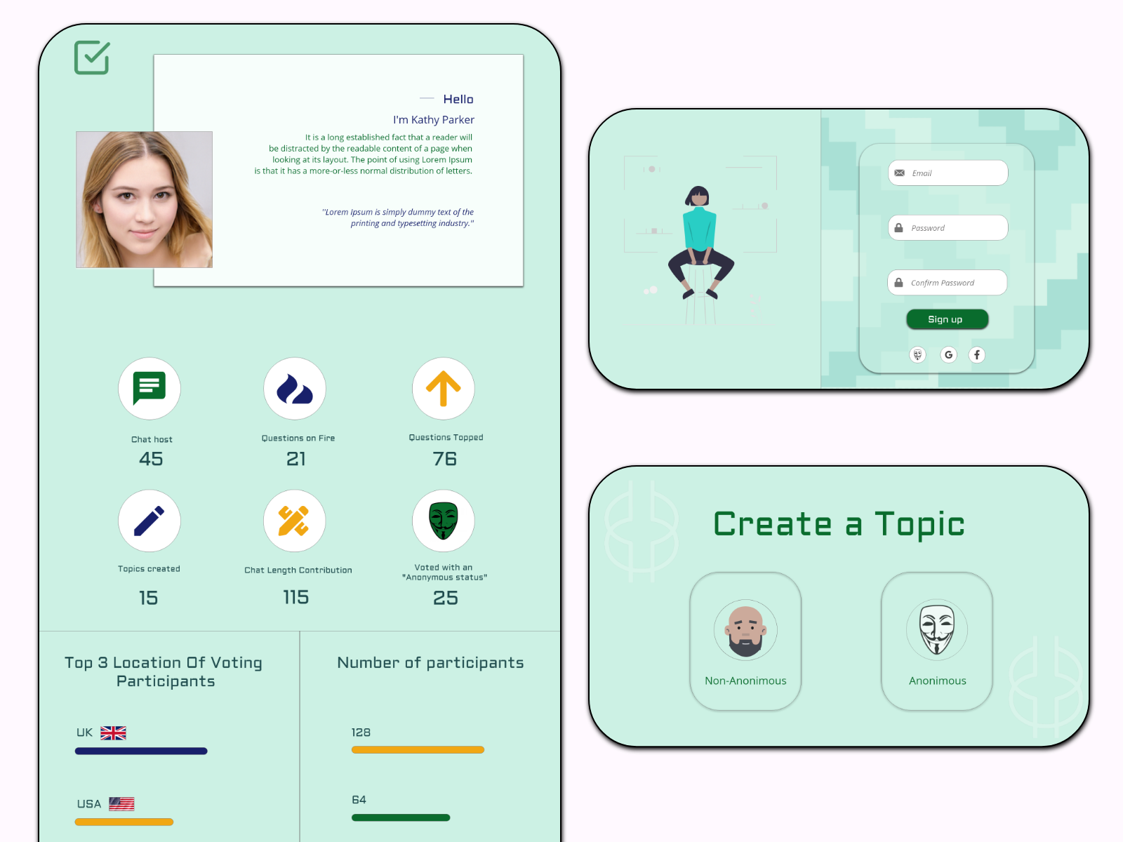 Social network app redesign by Ilona Vardanyan on Dribbble