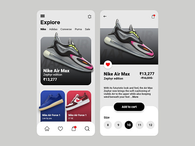 ecommerce shoes store app branding design graphic design illustration minimal typography ui ux web website