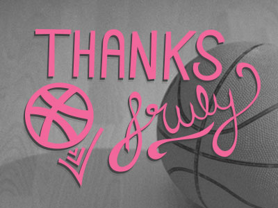 Thanks Sruly! basketball debut lettering thank you