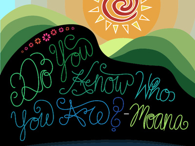 I am Moannnnaaaaa! :) disney lettering moana poster project