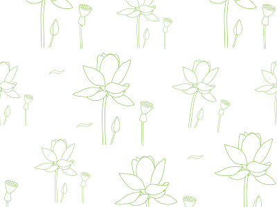 Lotus matcha pattern