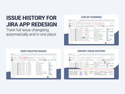 Issue History for Jira app redesign