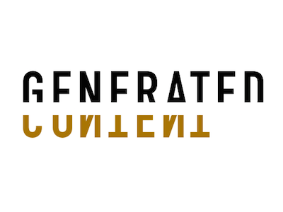Generated Content logo exploration logo